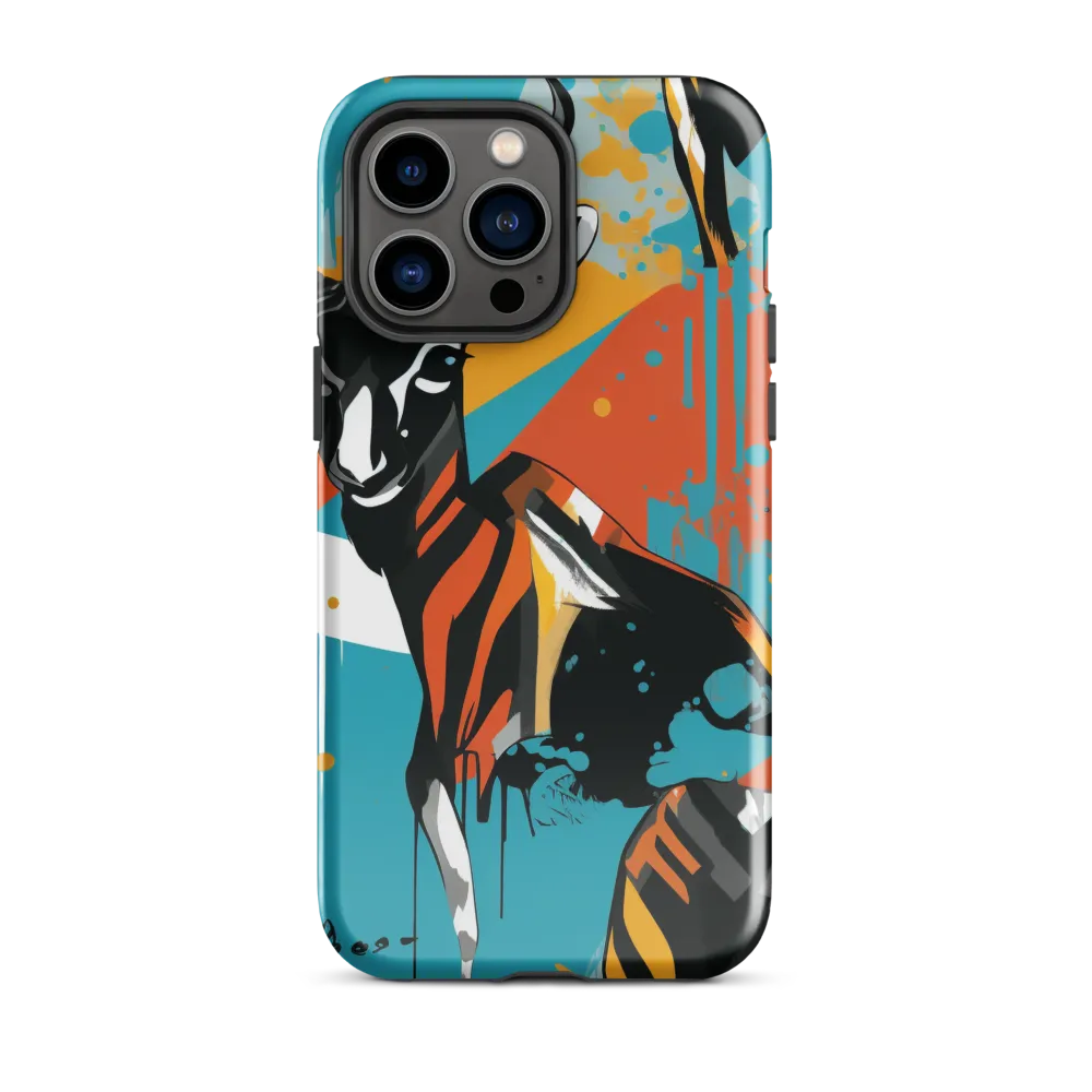Dynamic Antelope in Vivid Abstract