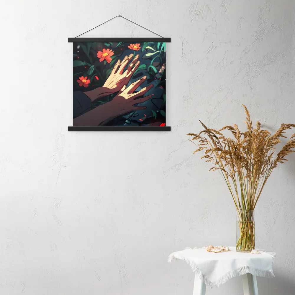 Whispers of Nature | Poster With Black Wood Hanger | 18″×18″