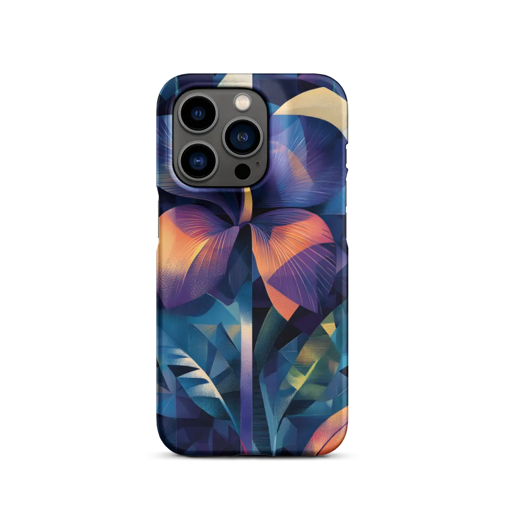 Iridescent Orchid in Geometric Night