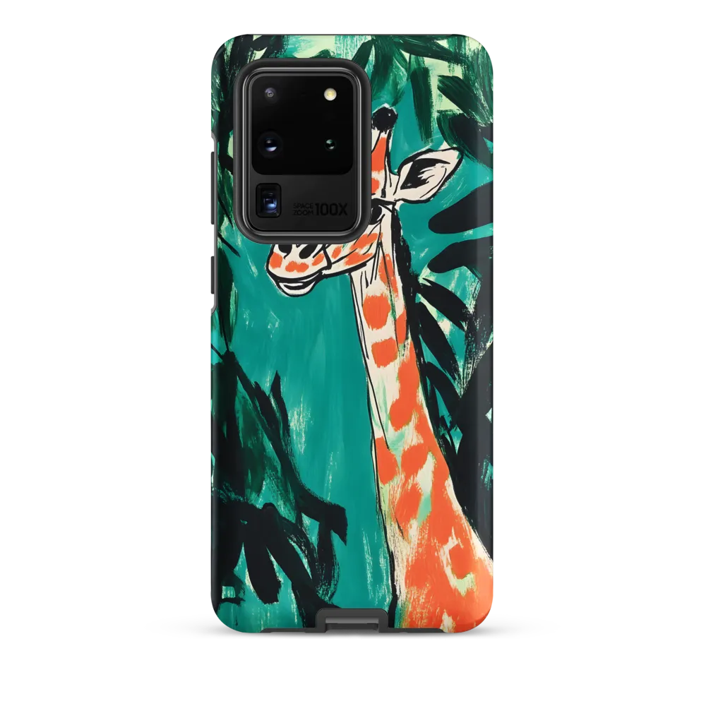 Curious Giraffe in Lush Greenery | Phone Case |  S20 Ultra | Tough Case | Matte