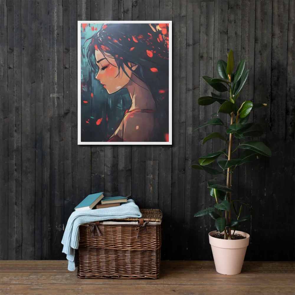 Whispers of Melancholy | Canvas with White Frame | 24″×32″