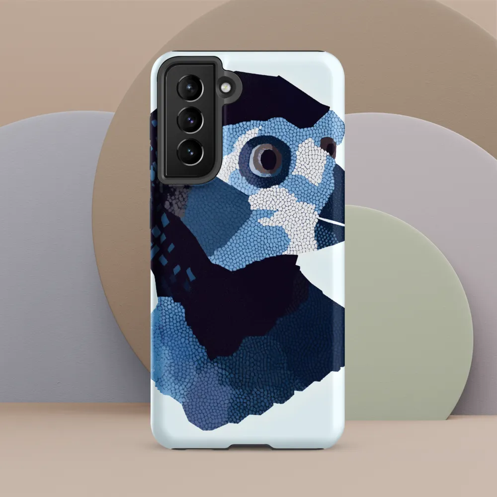 Abstract Avian Portrait in Blue