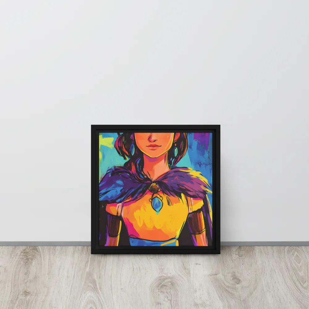 Guardian of Colors | Canvas with Black Frame | 12″×12″