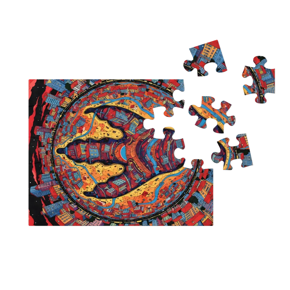 Urban Footprint 
 Jigsaw Puzzle in Tin Box