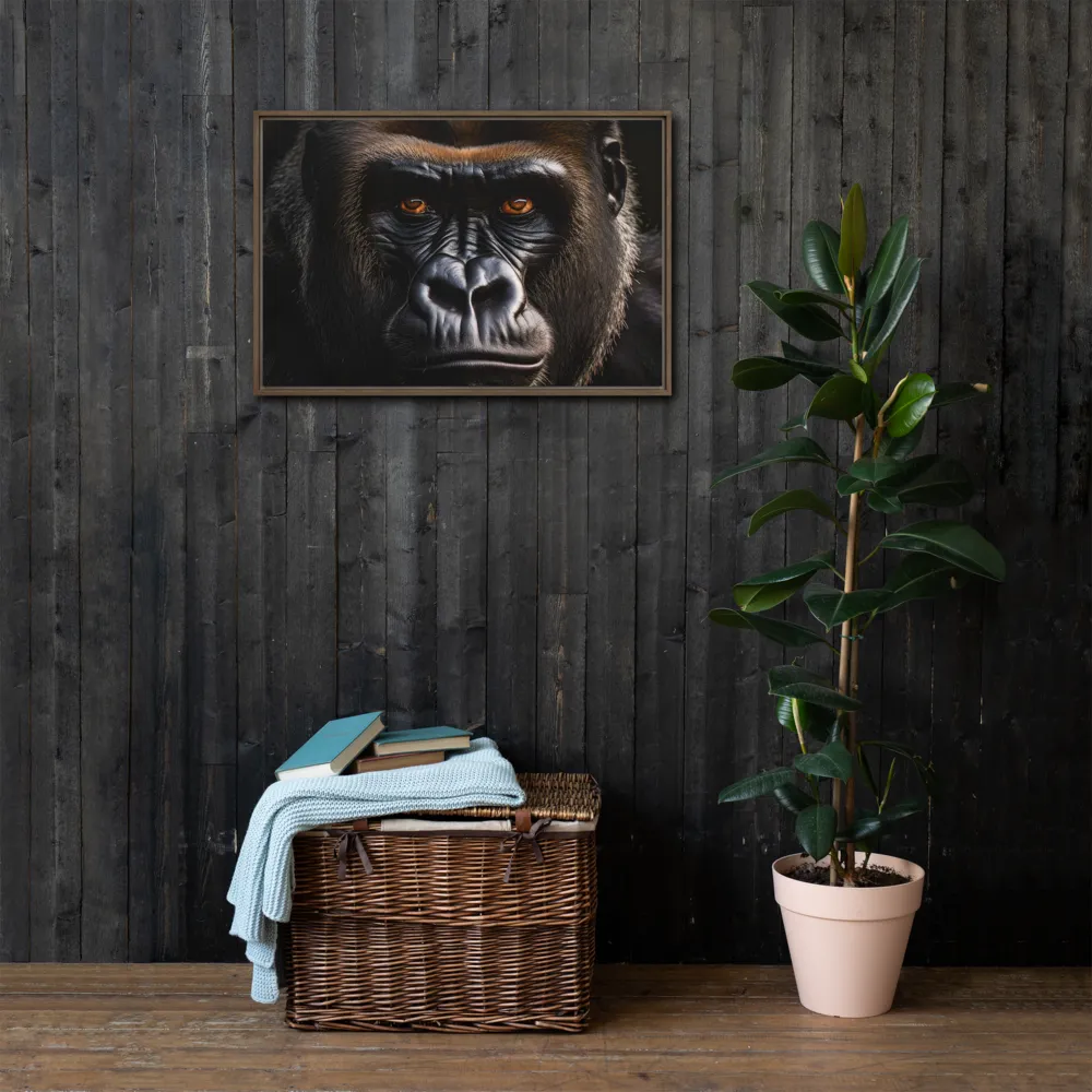 Majestic Gaze | Canvas with Brown Frame | 20″×30″