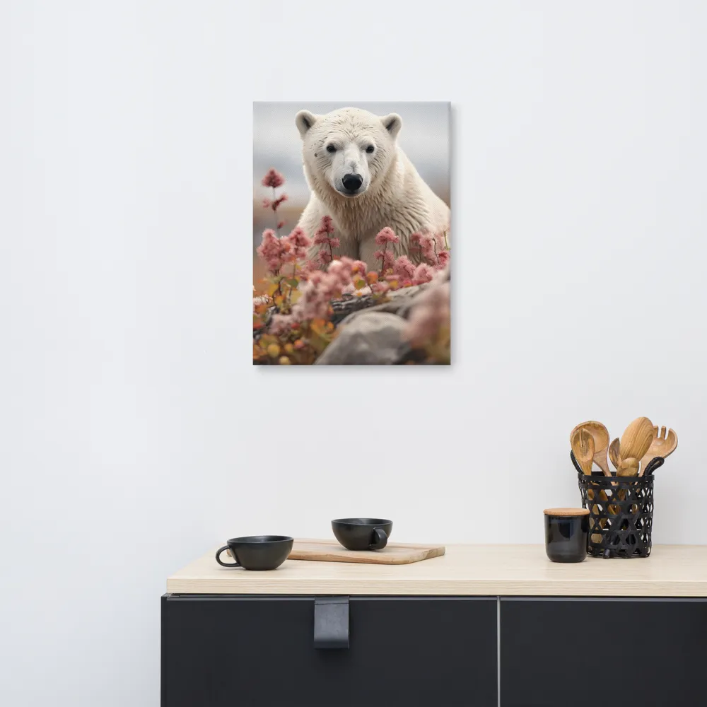 Curiosity Among Blooms: The Polar Bear
