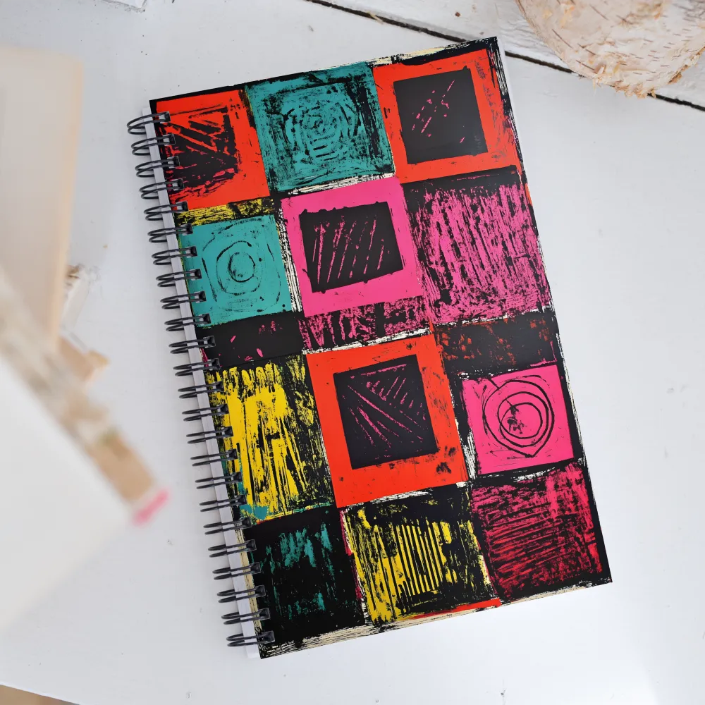 Dynamic Expressions in Geometric Patterns | Spiral Notebook