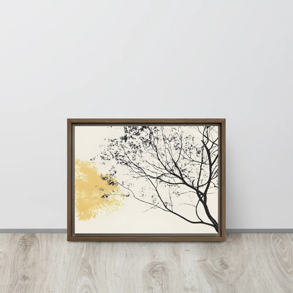 Whispers of Solitude | Canvas with Brown Frame | 12″×16″