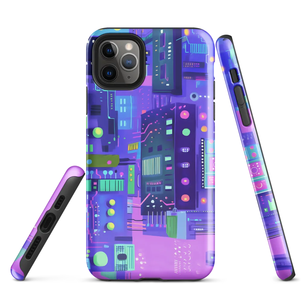 Futuristic Cityscape: A Digital Dream | Phone Case |  11 Pro Max | Tough Case | Glossy