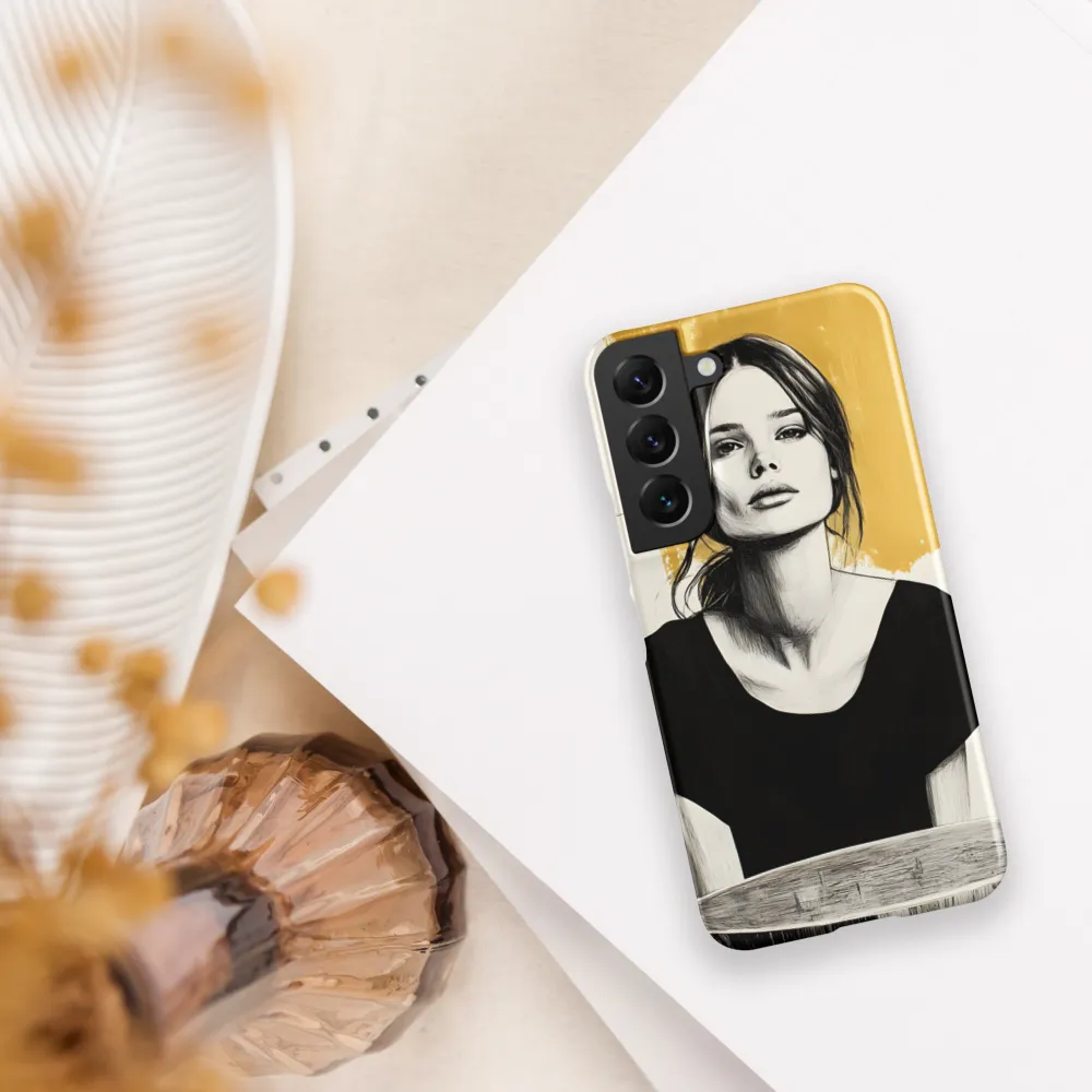 Golden Serenity: A Minimalist Portrait