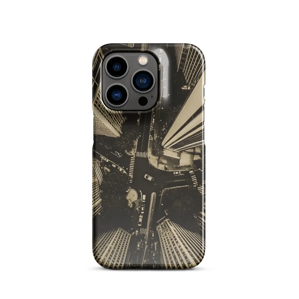 Urban Symphony: Aerial Perspective of City Life | Phone Case |  14 Pro | Snap Case | Glossy