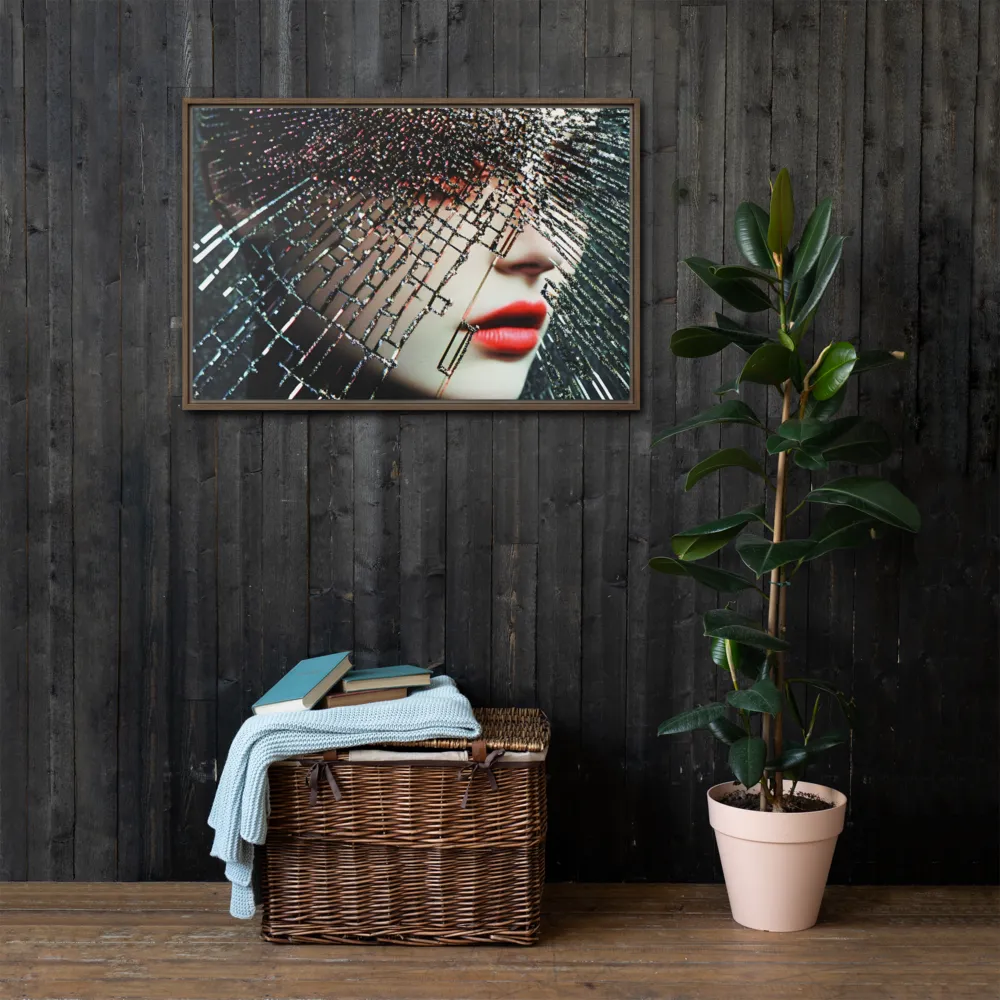 Fractured Identity | Canvas with Brown Frame | 24″×36″