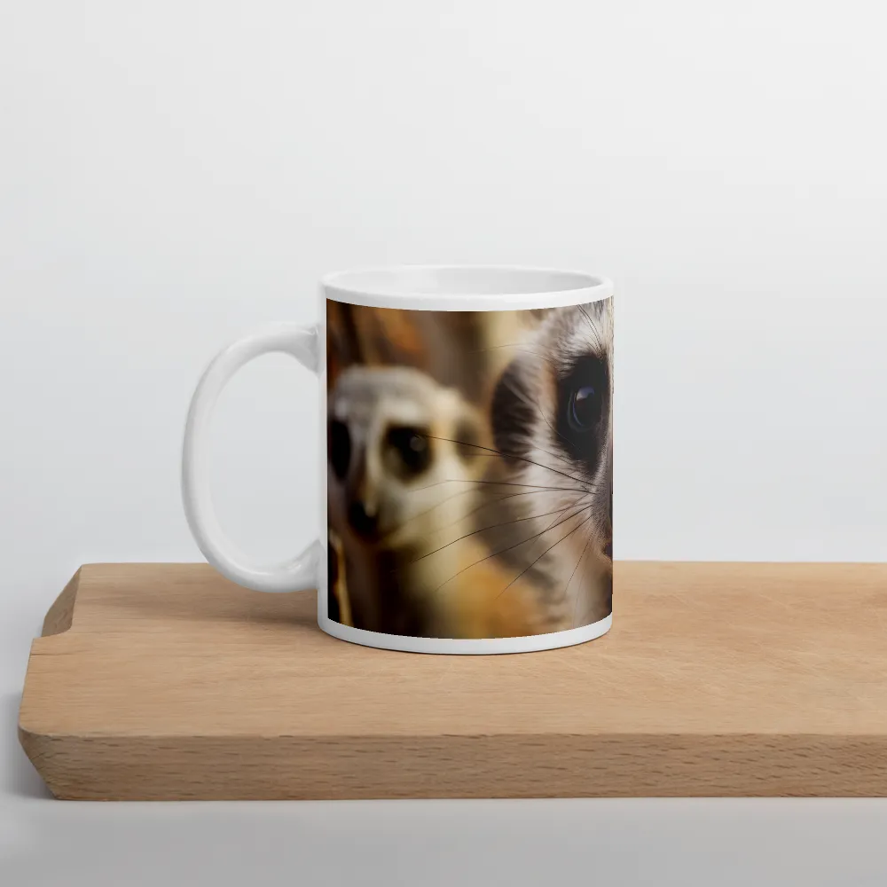 Curious Meerkats in Community | Mug with White inside | 11 oz