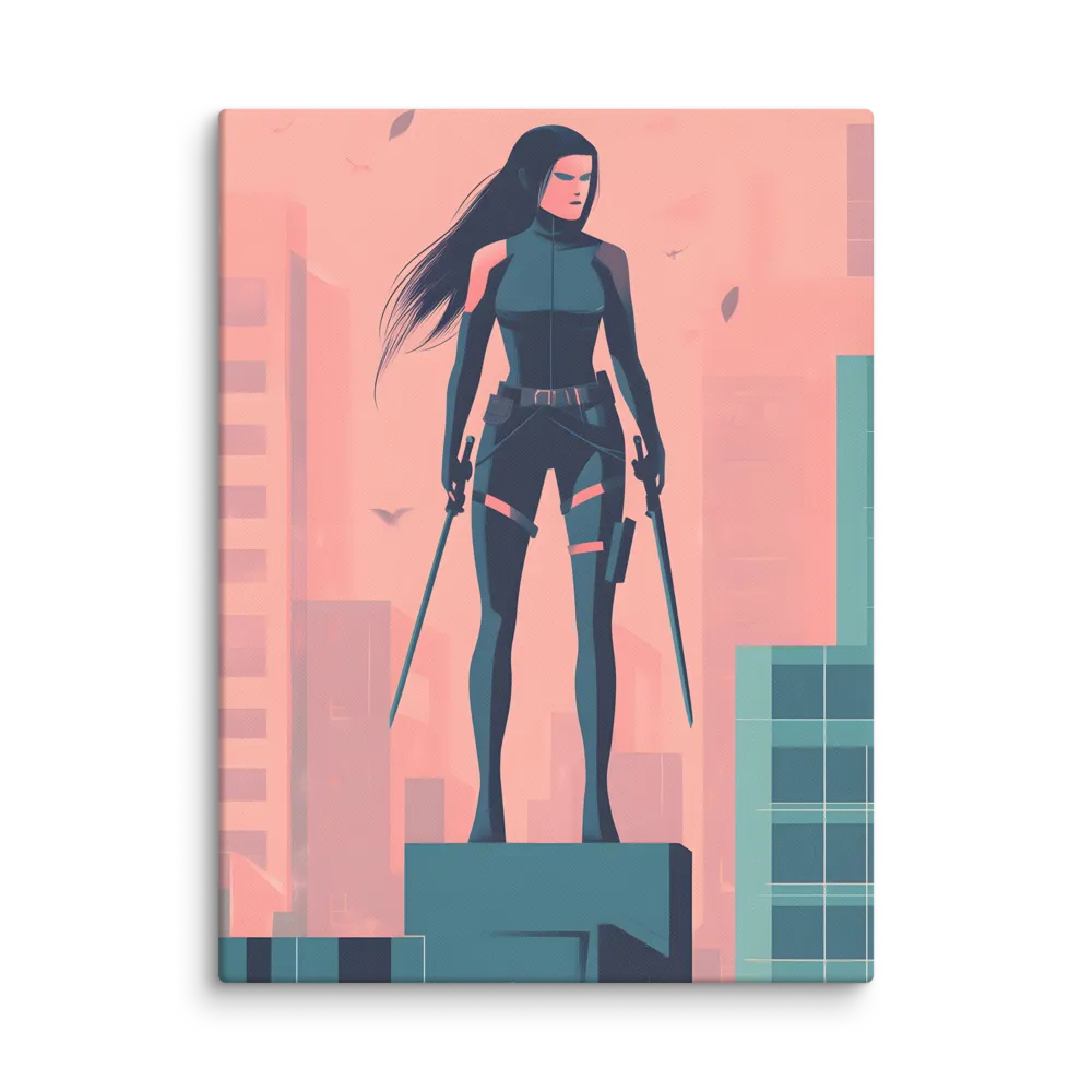 Urban Sentinel: A Warrior's Stand | Art Print