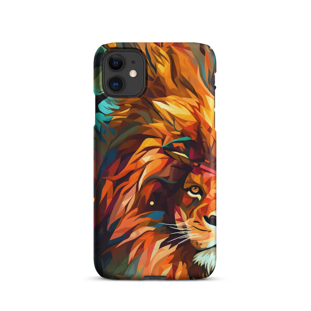 Majestic Gaze: The Polygonal Lion