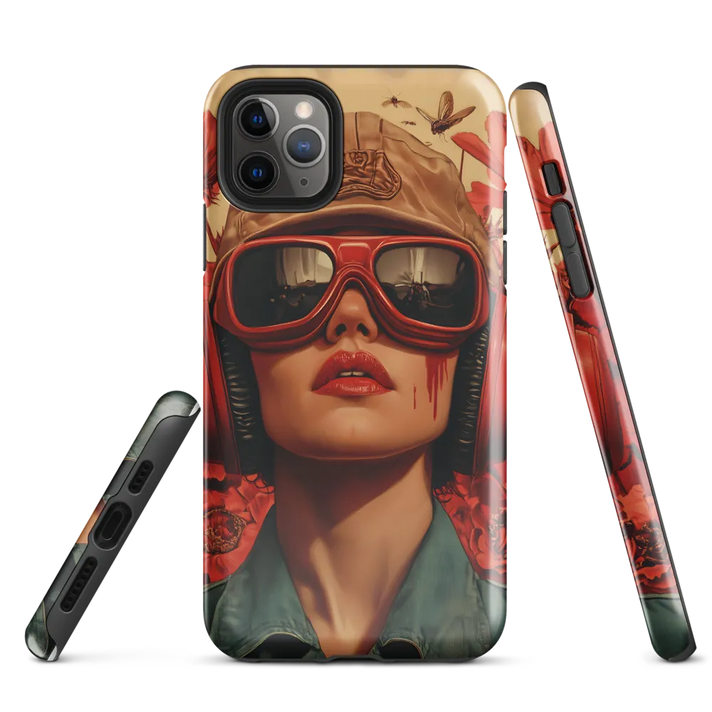 Defiant Portrait in a Floral Realm | Phone Case |  11 Pro Max | Tough Case | Glossy