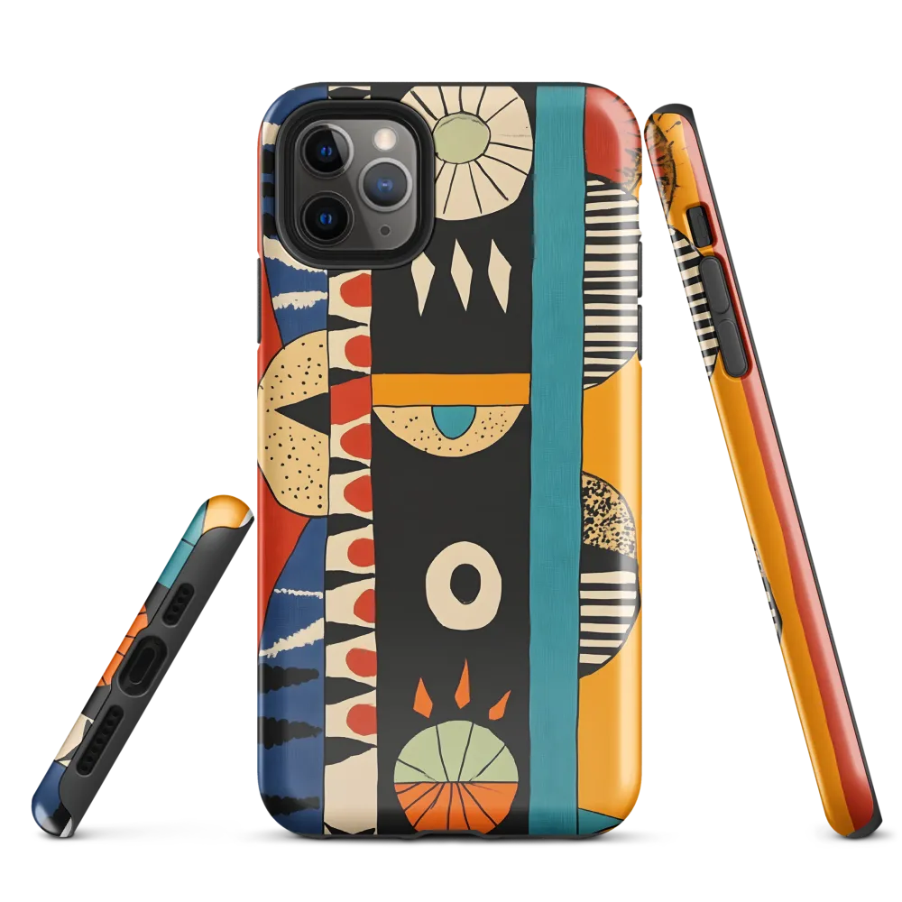 Playful Geometry: A Modern Abstract Exploration | Phone Case |  11 Pro Max | Tough Case | Glossy