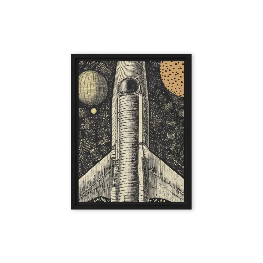 Voyage to the Unknown | Canvas with Black Frame | 9″×12″