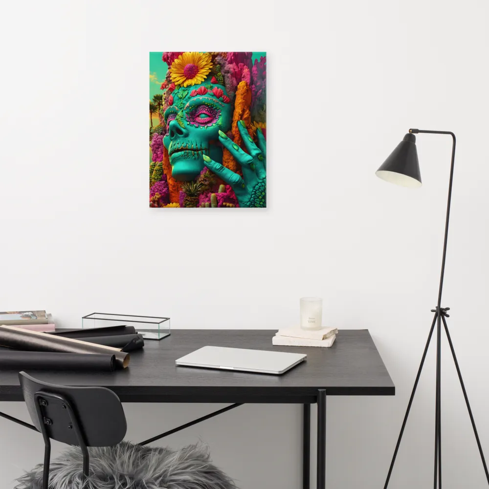Ethereal Skull Garden | Canvas | 18″×24″