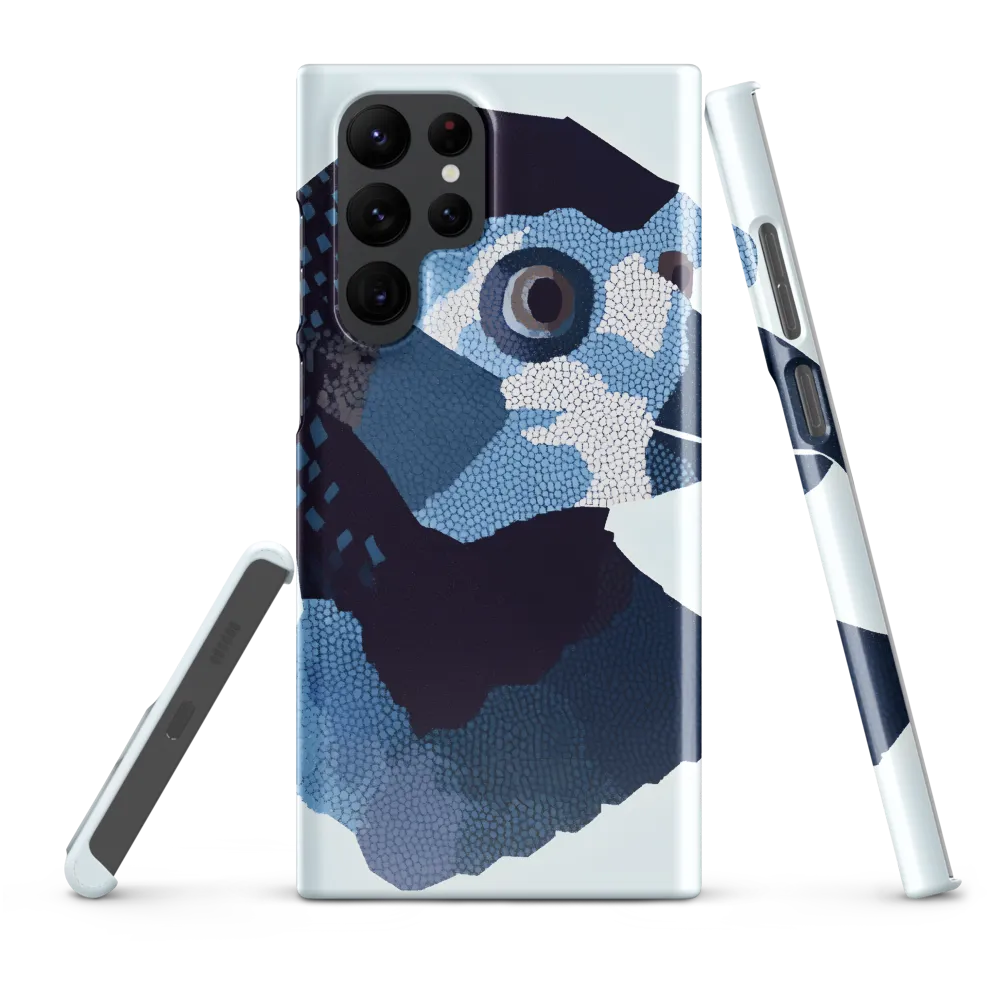 Abstract Avian Portrait in Blue