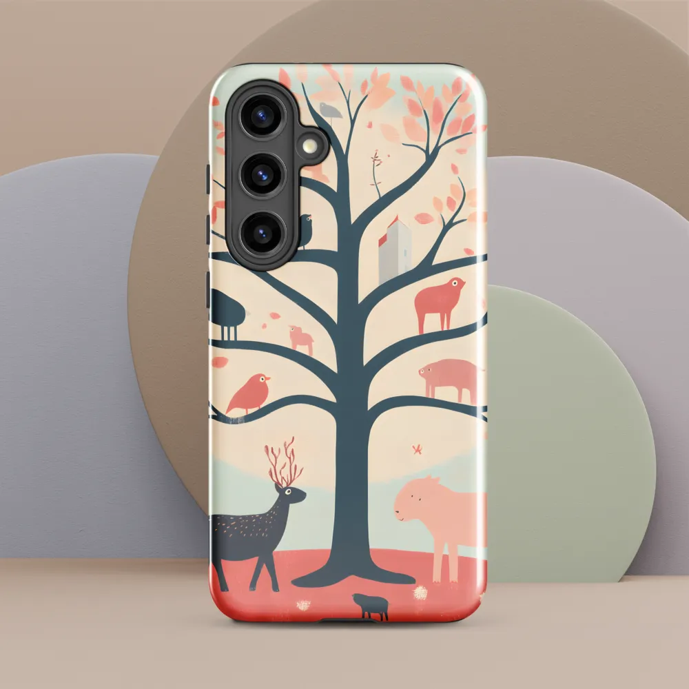 Whimsical Tree with Playful Creatures