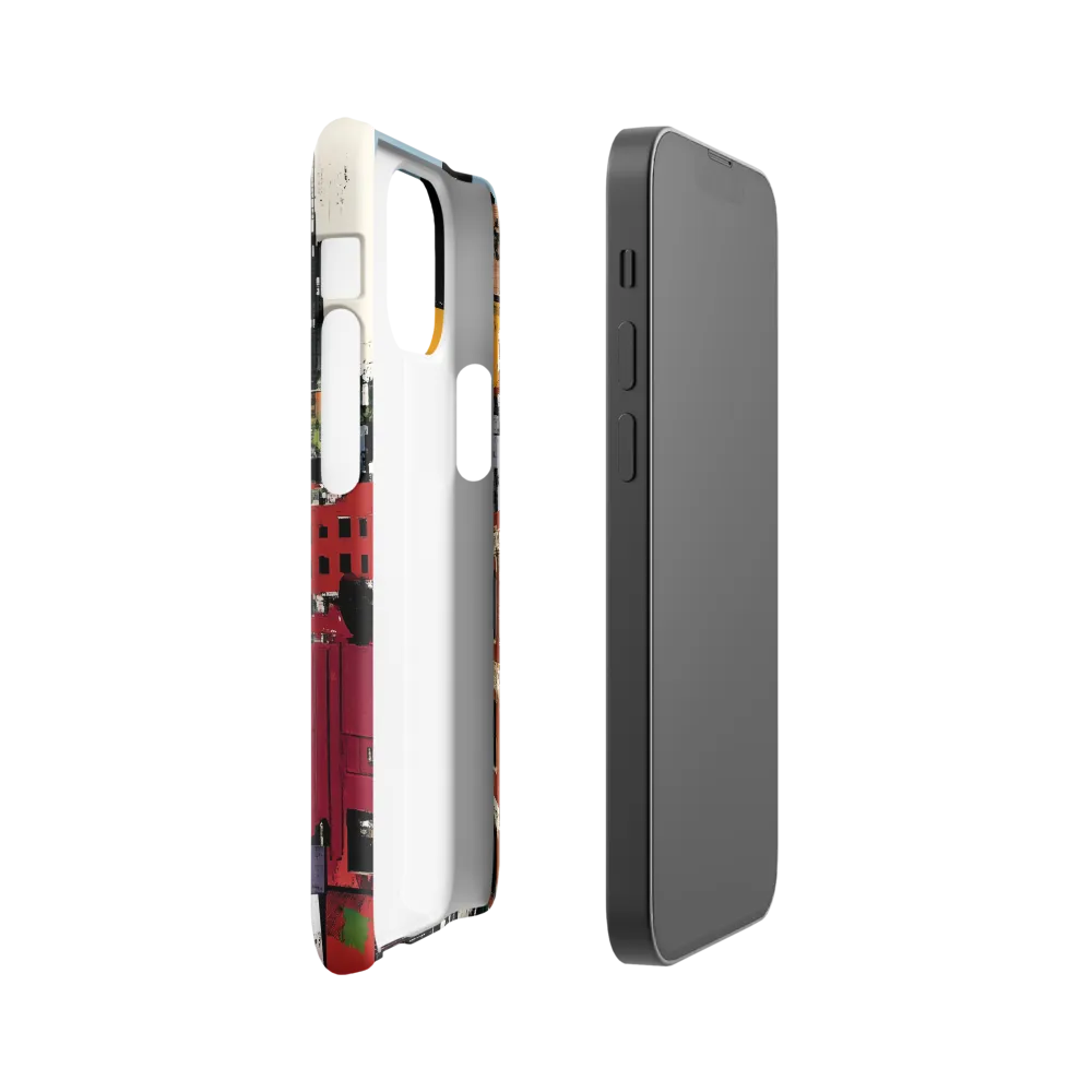 Urban Collage: A Vivid Cityscape | Phone Case |  13 Mini | Snap Case | Glossy