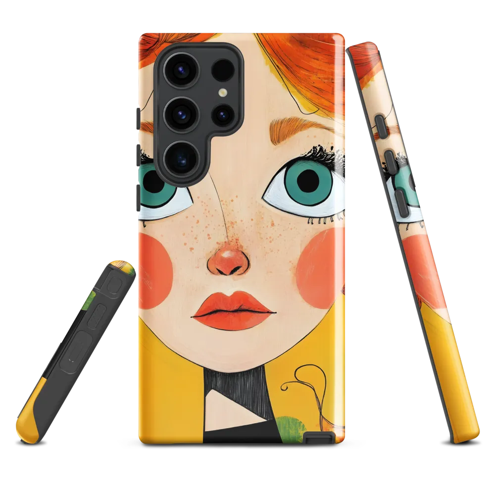 Whimsical Portrait of a Girl | Phone Case |  S23 Ultra | Tough Case | Glossy