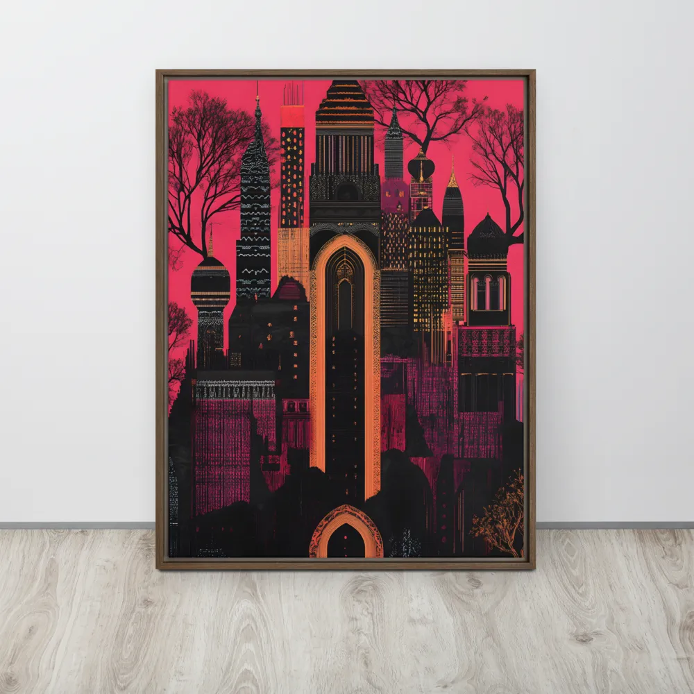 Urban Reverie | Canvas with Brown Frame | 24″×32″