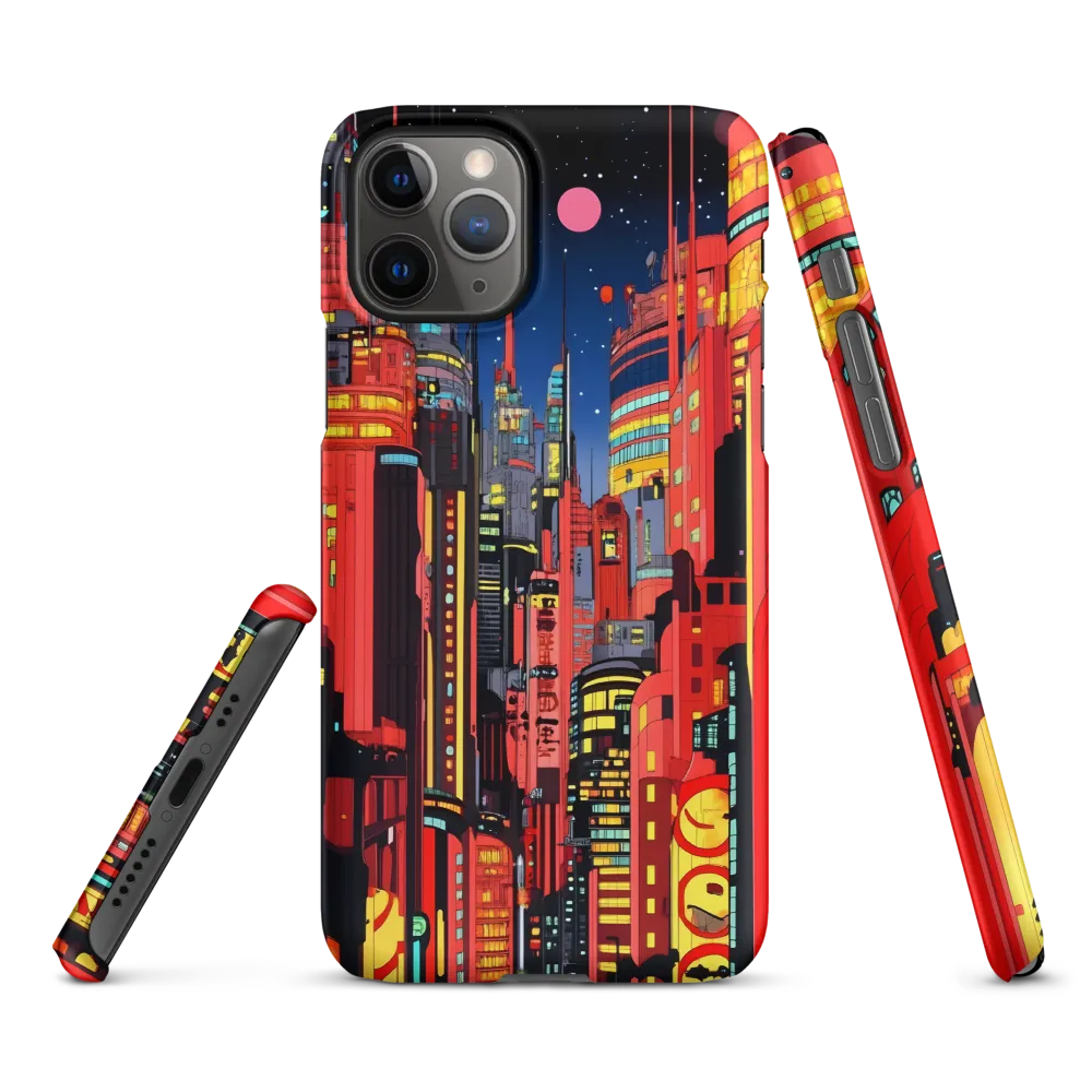 Neon Dreams: A Cyberpunk Cityscape | Phone Case |  11 Pro | Snap Case | Matte