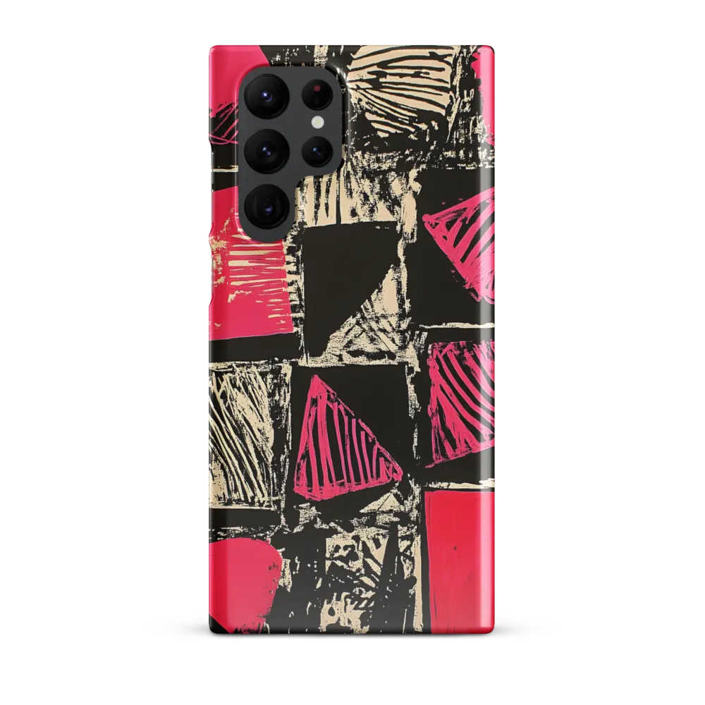 Geometric Symphony in Pink and Black