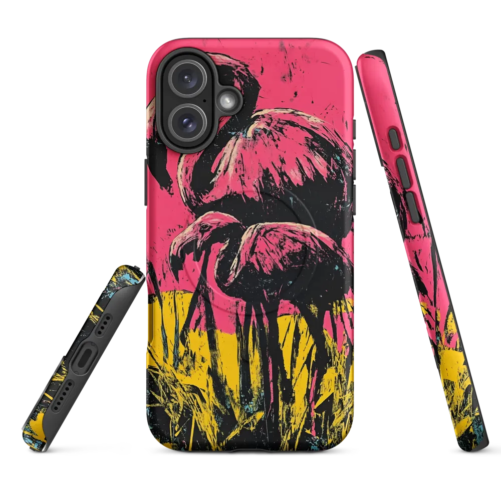 Flamingo Duet: A Pop Art Expression