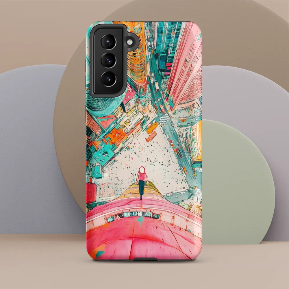 Vertical Horizons: A Surreal Cityscape Adventure | Phone Case |  S21 Plus | Tough Case | Matte