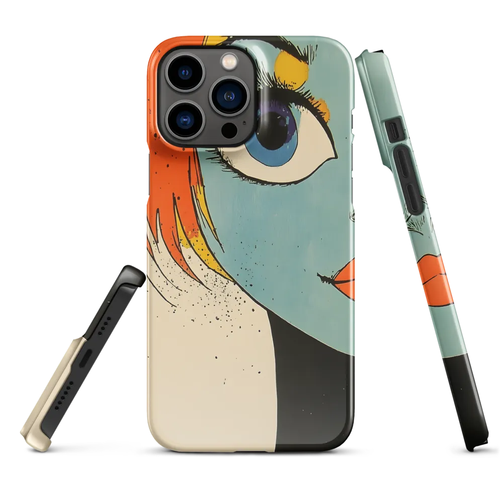 Vivid Expressions: A Portrait in Blue | Phone Case |  13 Pro Max | Snap Case | Glossy