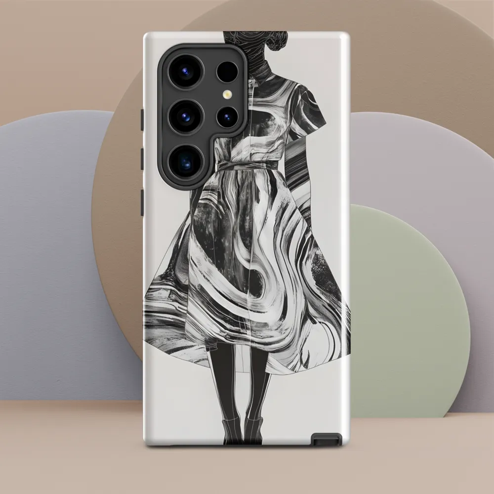 Marbled Shirt Dress — Monochrome Silhouette