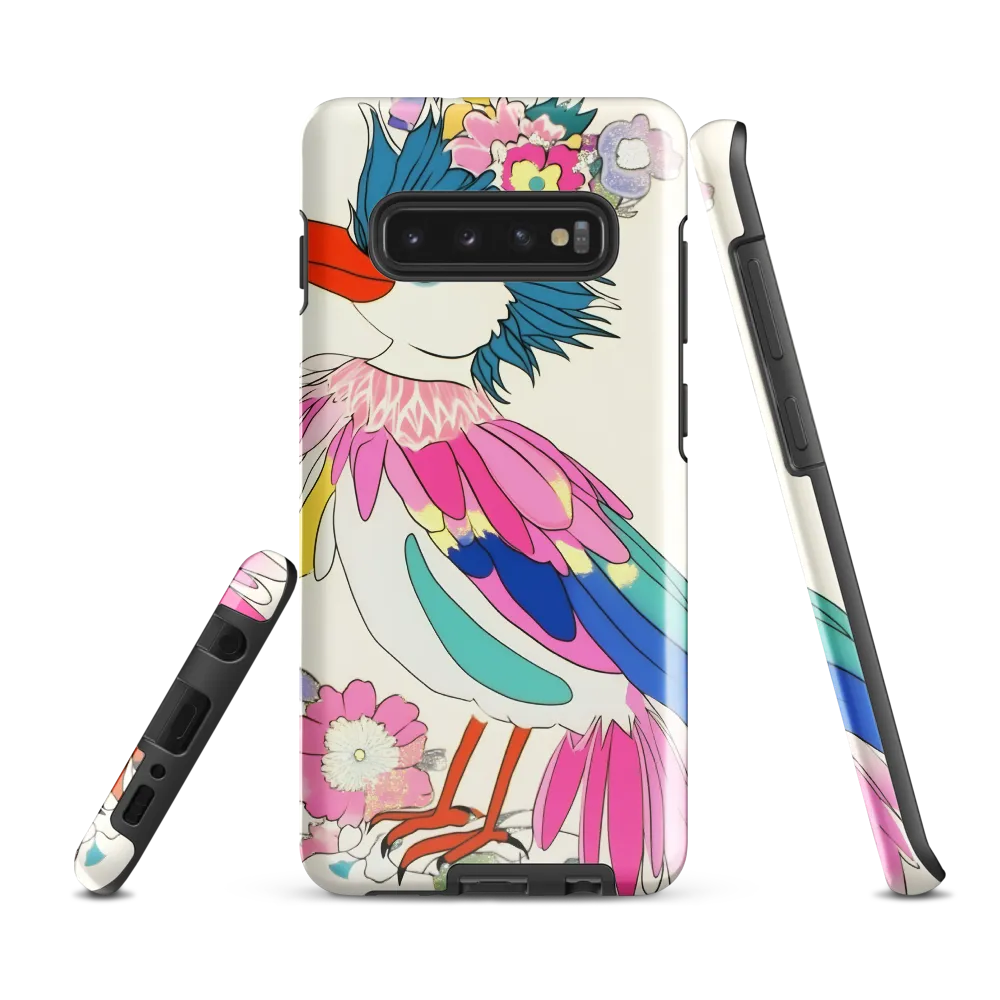 Whimsical Feathers | Phone Case |  S10 Plus | Tough Case | Glossy