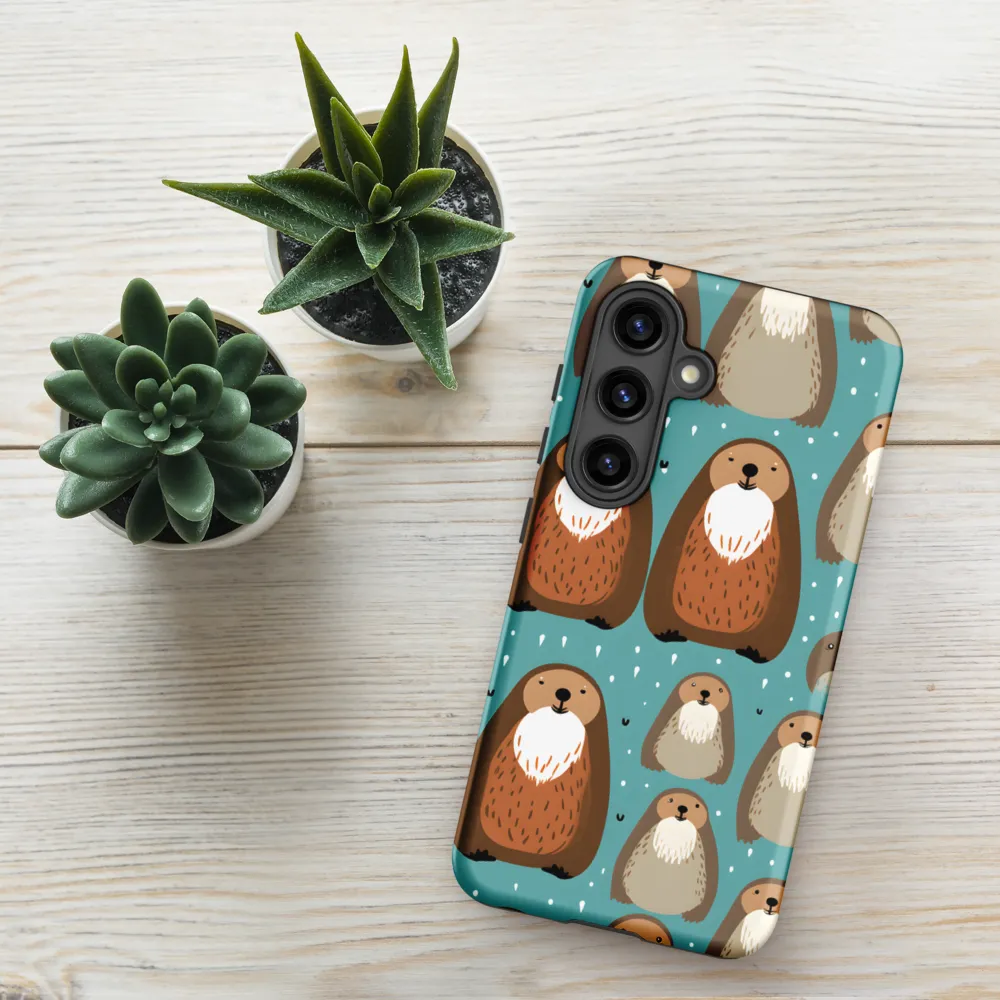 Whimsical Otter Pattern | Phone Case |  S24 | Tough Case | Matte