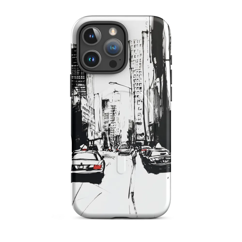 Urban Pulse: A Monochromatic Journey | Phone Case |  16 Pro Max | MagSafe® Tough Case | Matte