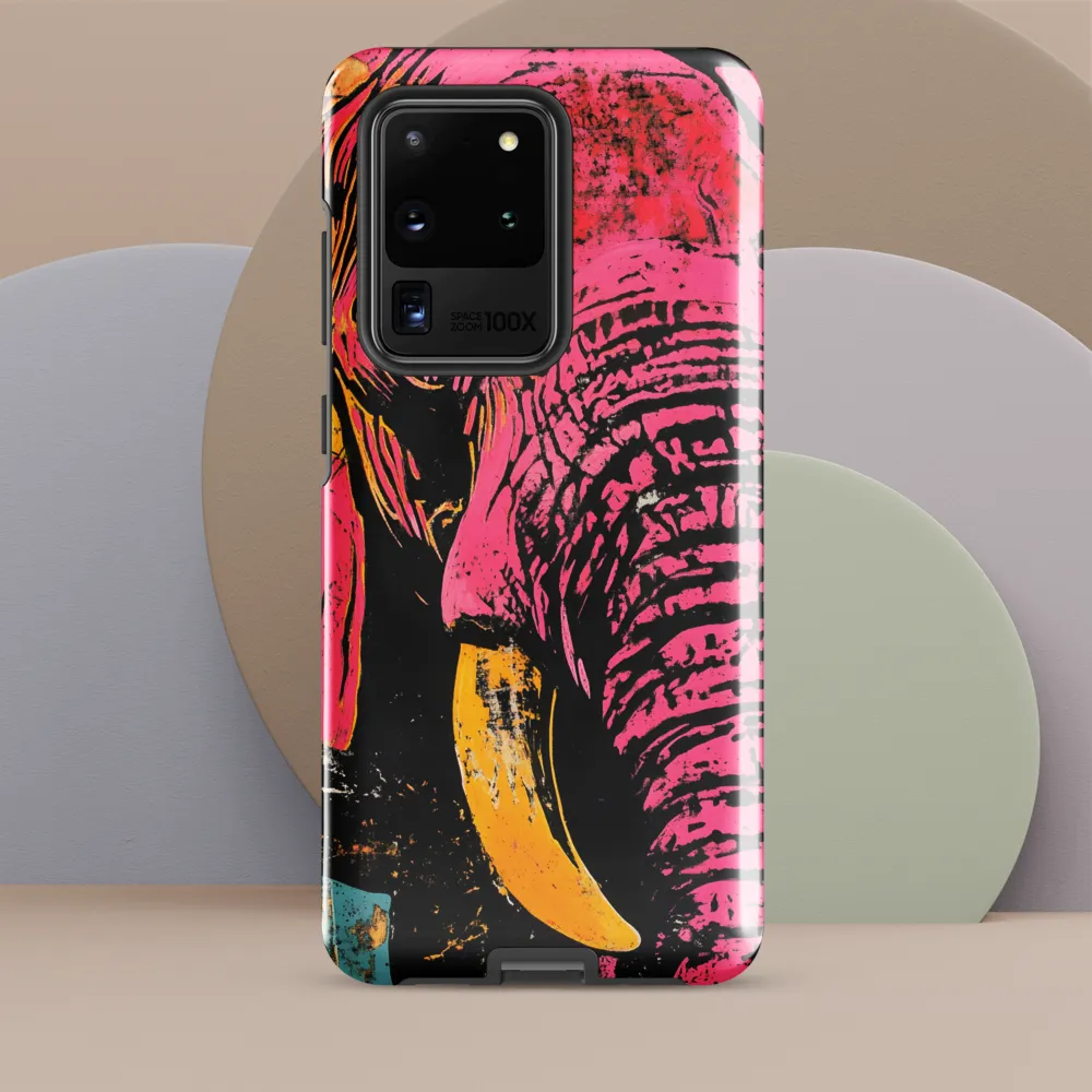 Bold Encounter: The Vibrant Elephant | Phone Case |  S20 Ultra | Tough Case | Glossy
