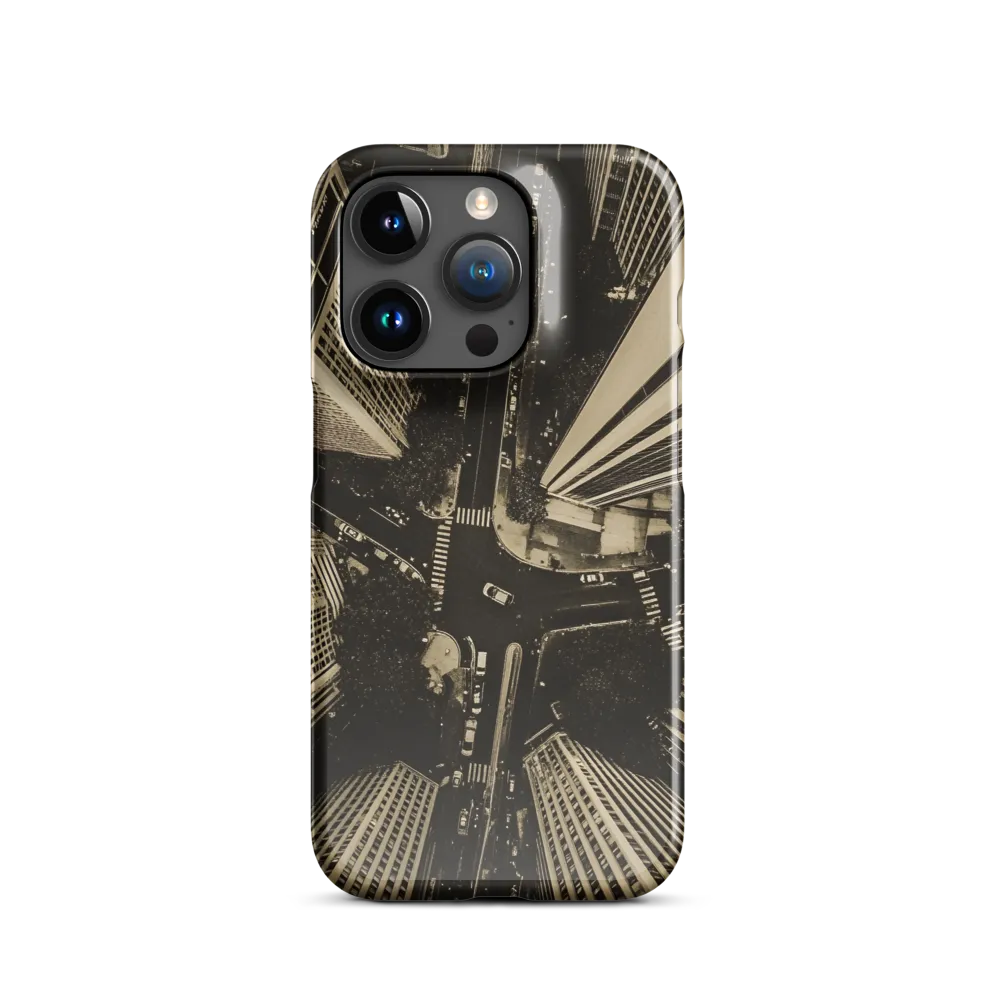 Urban Symphony: Aerial Perspective of City Life | Phone Case |  15 Pro | Snap Case | Glossy