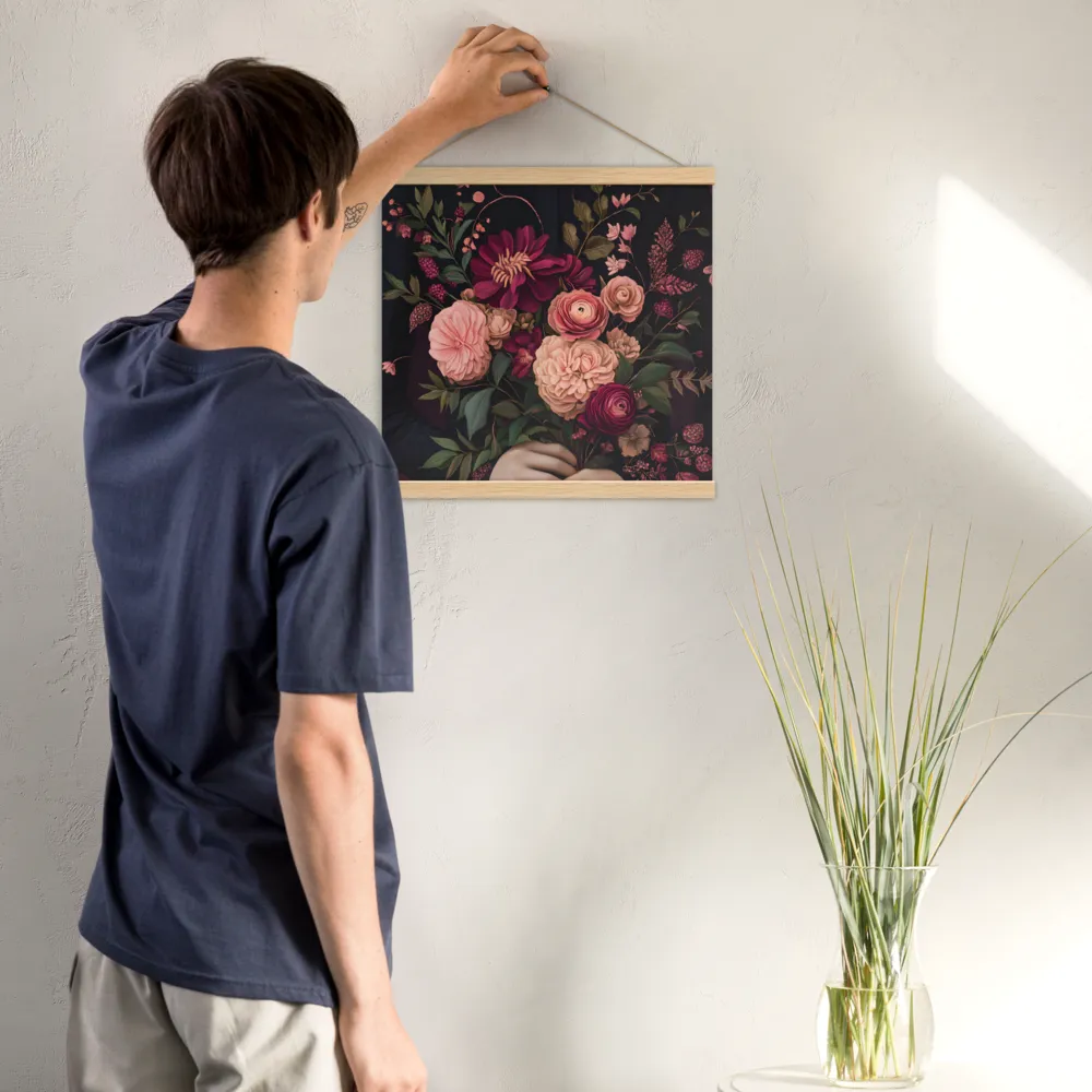 Botanical Elegance | Poster With Oak Wood Hanger | 16″×16″