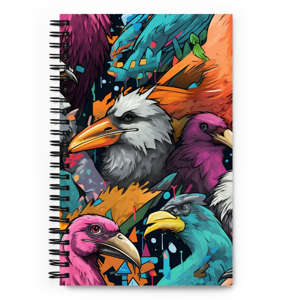 Avian Vortex: A Celebration of Color and Form | Spiral Notebook