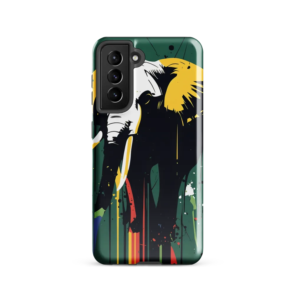 Majestic Minimalism: The Colorful Elephant