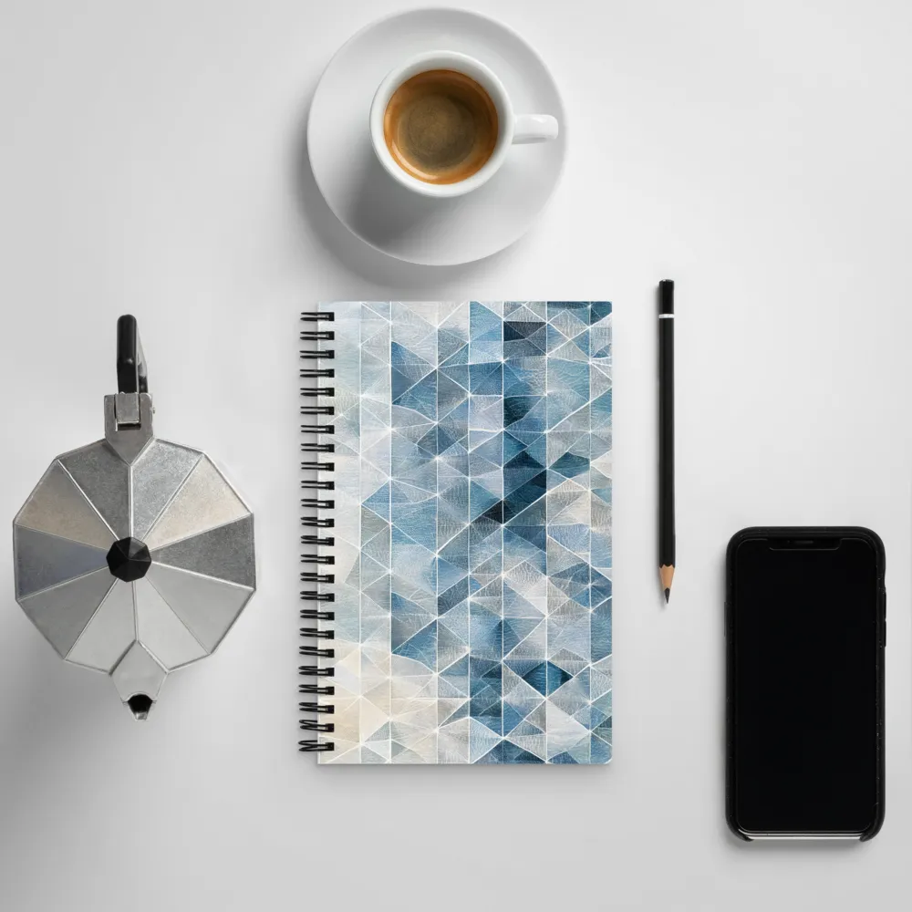 Geometric Harmony in Blue | Spiral Notebook