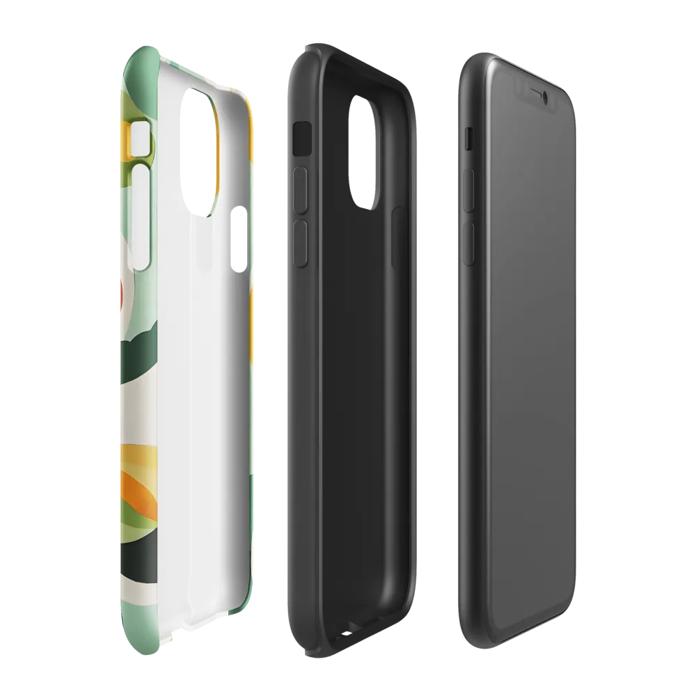 Harmony in Shapes: A Playful Abstract Design | Phone Case |  11 | Tough Case | Glossy