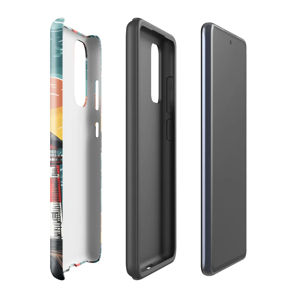 Lighthouses in a Whimsical Ocean | Phone Case |  S20 FE | Tough Case | Glossy