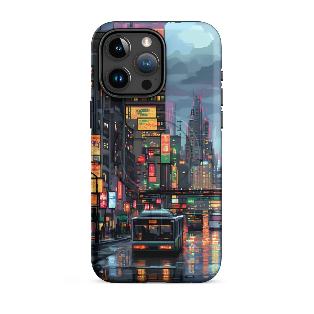 Neon Dreams: A Pixelated Urban Night