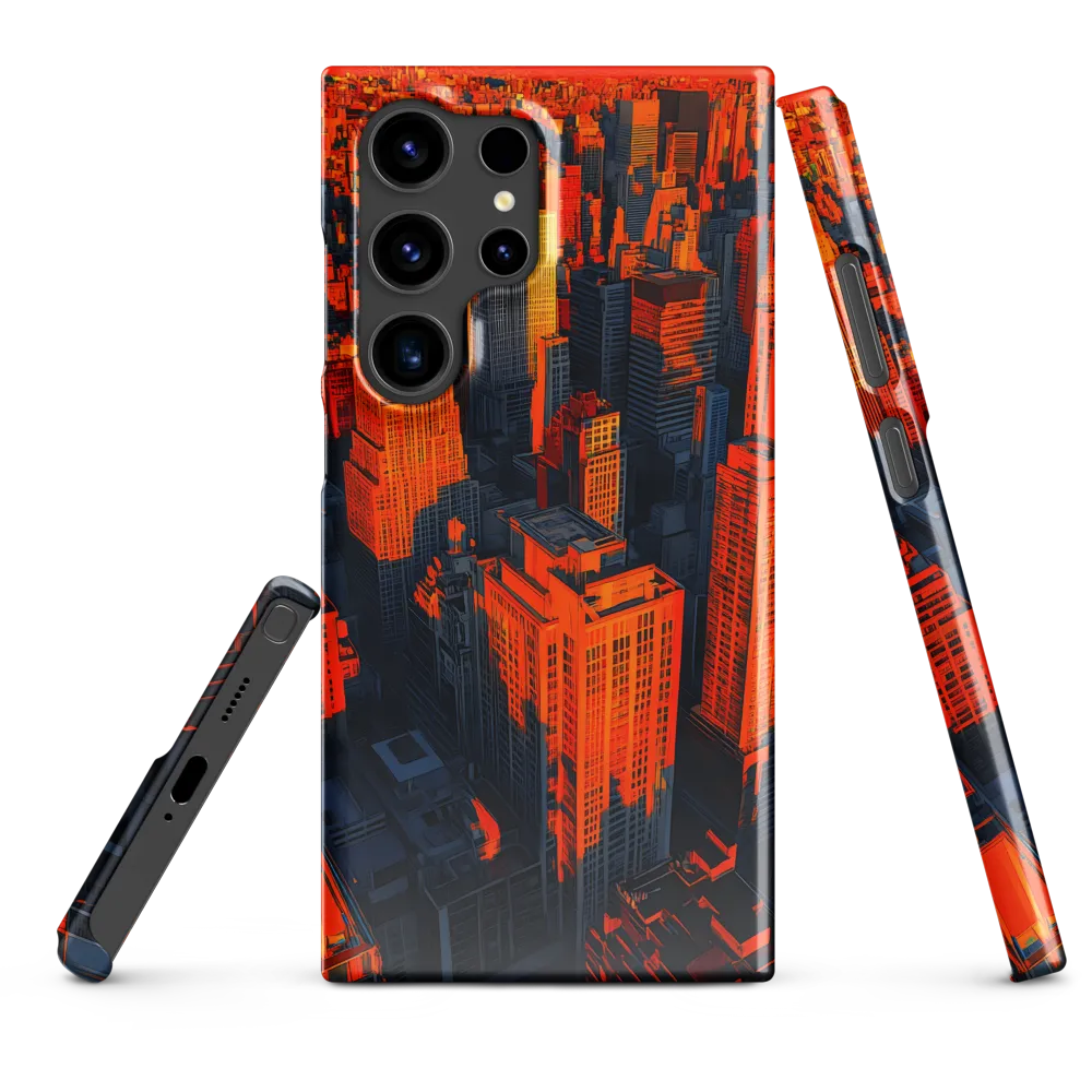 Urban Dawn: A Digital Ode to Skyscrapers | Phone Case |  S24 Ultra | Snap Case | Glossy