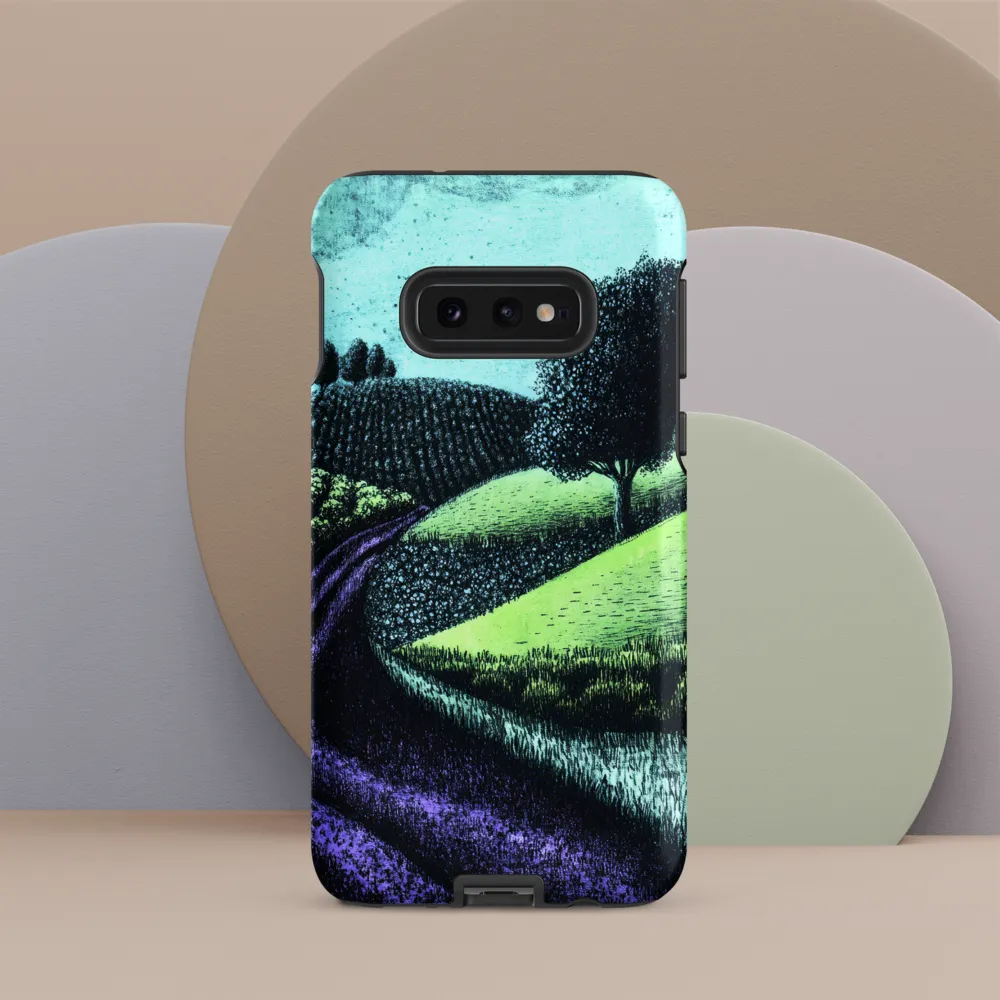 Winding Serenity: A Modern Landscape | Phone Case |  S10e | Tough Case | Matte
