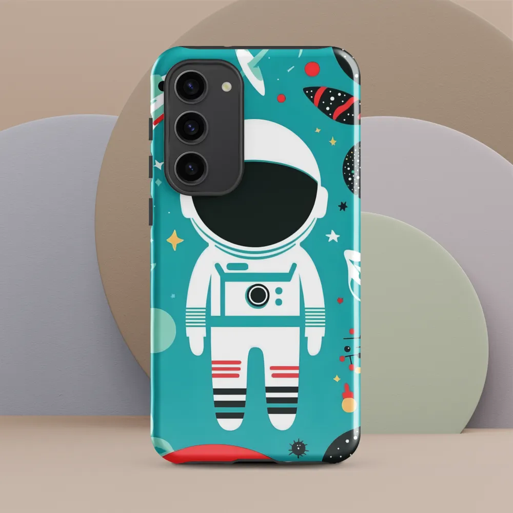 Whimsical Astronaut in Cosmic Wonderland