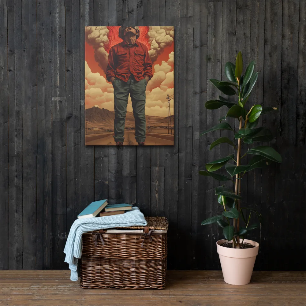 Defiant Spirit in a Surreal Landscape | Thin Canvas | 24″×32″